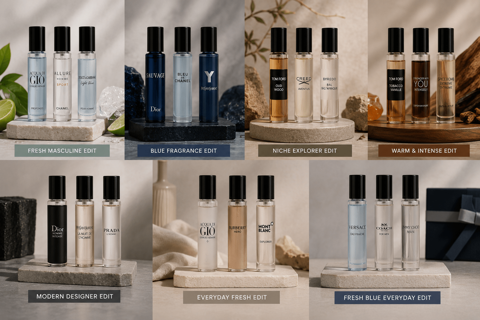 Mens Pocket Perfume Trios - Just Perfume