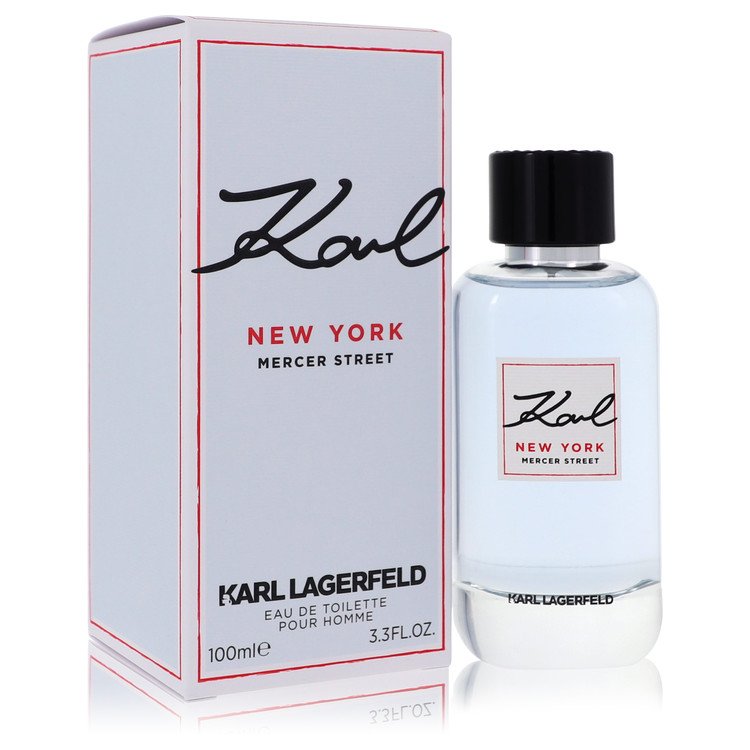 Karl Lagerfeld perfume bottle and packaging on a white background