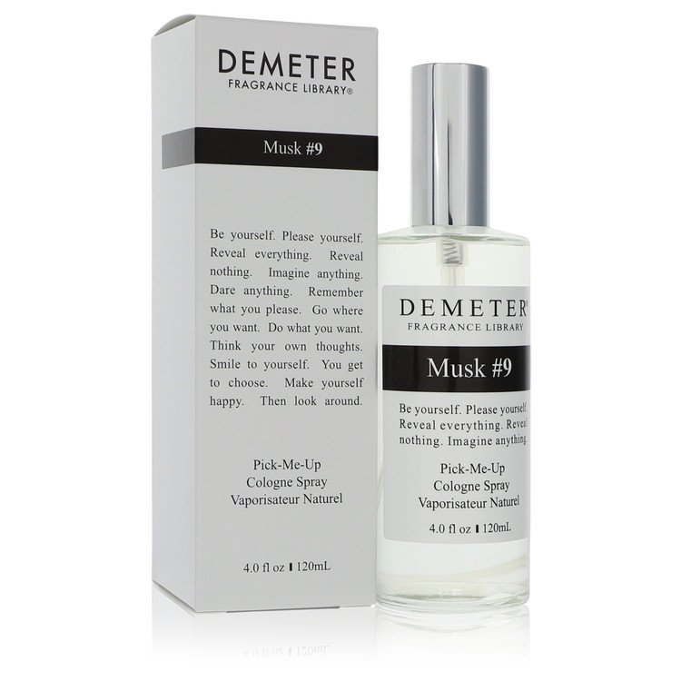 image showing the bottle and packaging for Demeter Musk #9 Cologne By Demeter Cologne Spray (Unisex)) 120ml