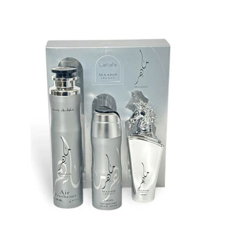Set of silver bottles with decorative elements on a white background