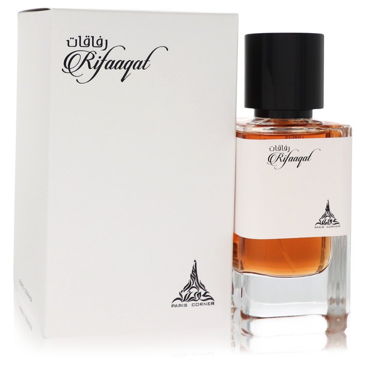 image showing the bottle and packaging for Paris Corner Rifaaqat Cologne By Paris Corner Eau De Parfum Spray (Unisex) 80ml