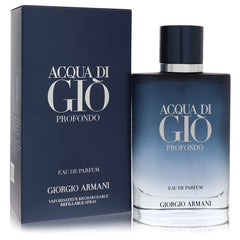 Acqua Di Gio Profondo Cologne By Giorgio Armani Eau De Parfum Spray Refillable - Just Perfume