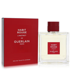 Habit Rouge L'instinct Cologne By Guerlain Eau De Toilette Intense Spray - Just Perfume