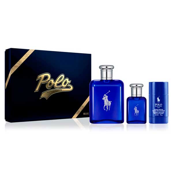 Polo Blue 3Pc Men Gift Set 125ml Edt + 35ml Edt + 75m Deodorant - Just Perfume